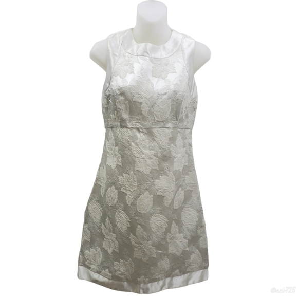 Jessica McClintock Brocade Shift Dress sz. 2 - Picture 2 of 11